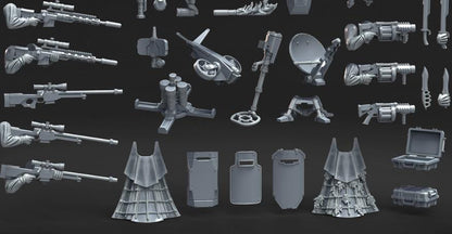 Grimdark Bit Set Special Forces Miltiarum –  Bit Pack Set 83 Parts Proxy Miniatures for Tabletop Wargaming