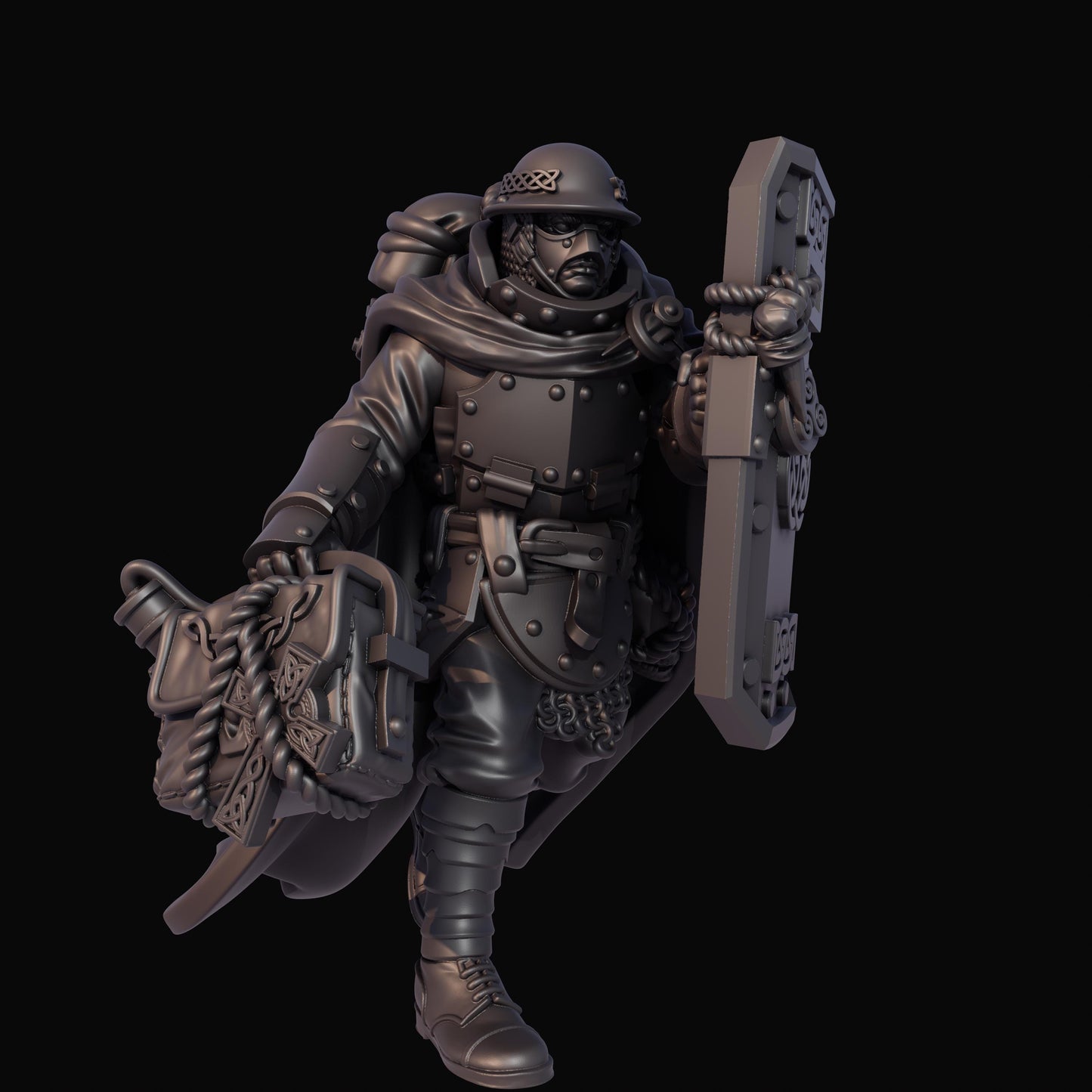 Grimdark Trench Warfare Proxy Miniatures – Gaelic Force Infantry Warband – Tabletop Figures(USA PDDP Paid)