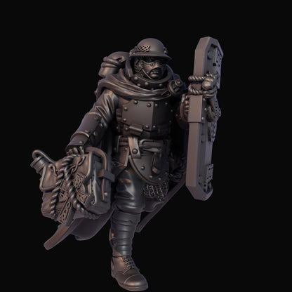 Grimdark Trench Warfare Proxy Miniatures – Gaelic Force Infantry Warband – Tabletop Figures(USA PDDP Paid)