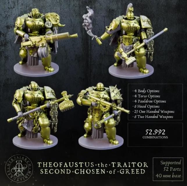 Grimdark Trench Proxy Miniatures – Anointed Warband Expansion Set Multiparts