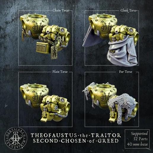 Grimdark Trench Proxy Miniatures – Anointed Warband Expansion Set Multiparts