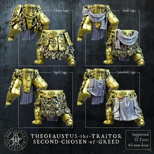 Grimdark Trench Proxy Miniatures – Anointed Warband Expansion Set Multiparts