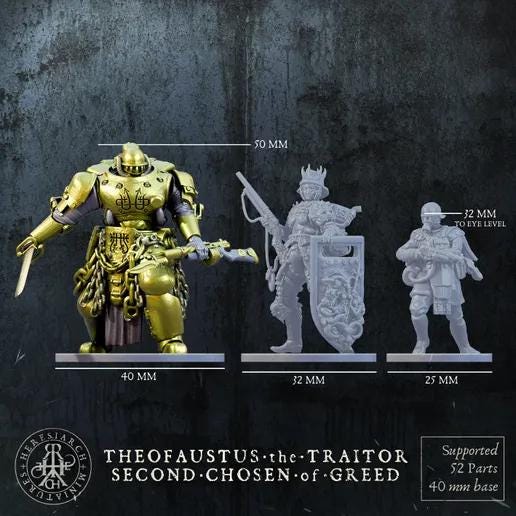 Grimdark Trench Proxy Miniatures – Anointed Warband Expansion Set Multiparts