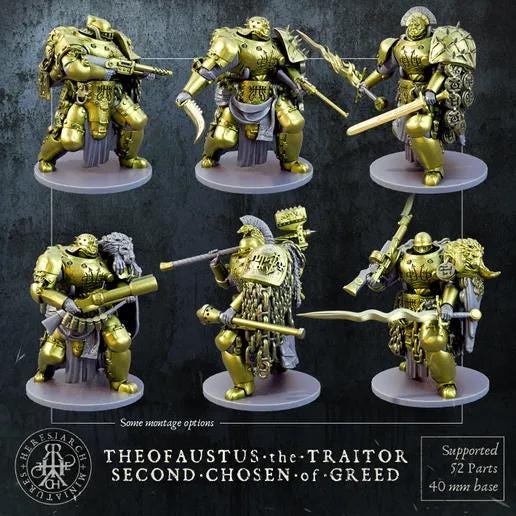 Grimdark Trench Proxy Miniatures – Anointed Warband Expansion Set Multiparts