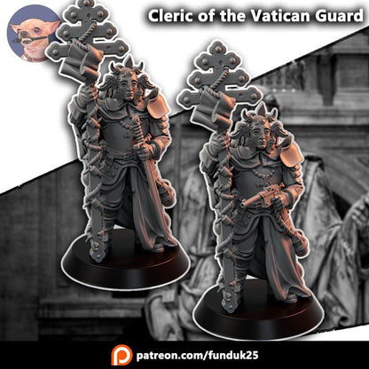 Grimdark Trench Warfare Proxy Miniature –Papal Vatican Cleric – Tabletop Figure
