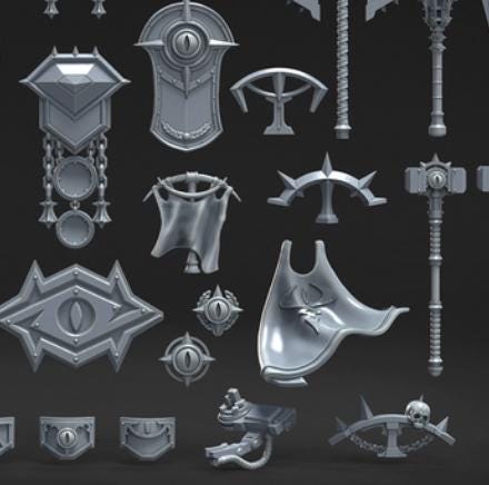 Grimdark Trench Warfare Bit Set Evil Eye –  Bit Pack Set 65 Parts Proxy Miniatures for Tabletop Wargaming