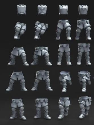 Grimdark Bit Set Special Forces Miltiarum Bodys –  Bit Pack Set 68 Parts Proxy Miniatures for Tabletop Wargaming