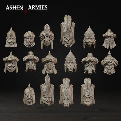 Grimdark Trench Warfare Bit Set Iron Desert – 16 Heads -  Bit Pack Set Proxy Miniatures for Tabletop Wargaming