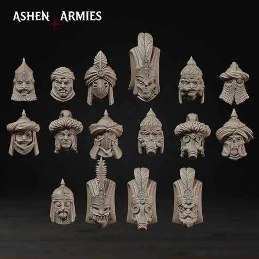 Grimdark Trench Warfare Bit Set Iron Desert – 16 Heads -  Bit Pack Set Proxy Miniatures for Tabletop Wargaming