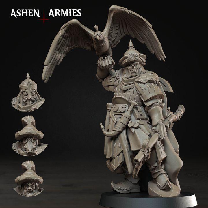 Grimdark Trench Warfare Iron Desert Captain –  4 Variant Mono Pose Proxy Miniatures for Tabletop Wargaming