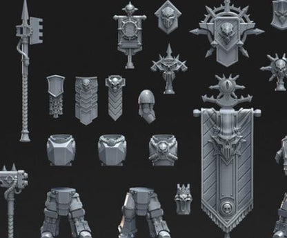 Grimdark Bit Set Heavy Metal –  Bit Pack Set Proxy Miniatures for Tabletop Wargaming 62 Parts