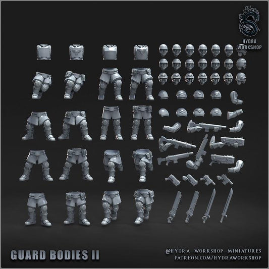 Grimdark Bit Set Guard Pack II –  Bit Pack Set Imperial Proxy Miniatures for Tabletop Wargaming 68 Parts