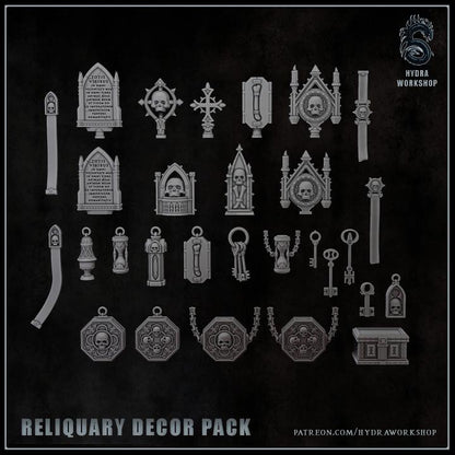 31 Parts Grimdark Trench Warfare Bit Set Reliquary Decor –  Bit Pack Set Proxy Miniatures for Tabletop Wargaming