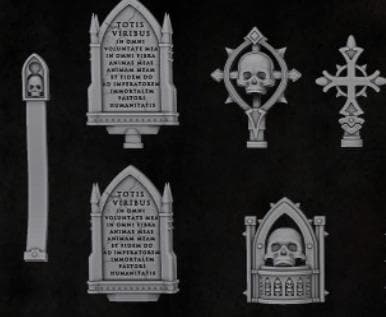 31 Parts Grimdark Trench Warfare Bit Set Reliquary Decor –  Bit Pack Set Proxy Miniatures for Tabletop Wargaming