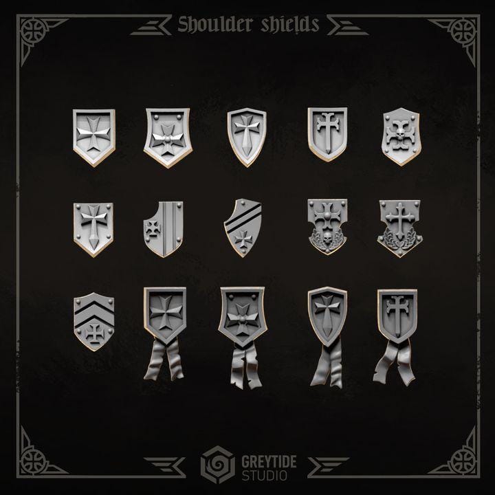 Grimdark Bit Set Eternal Crusaders Full Set –  Bit Pack Set 140 Parts Proxy Miniatures for Tabletop Wargaming