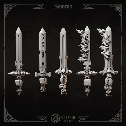 Grimdark Bit Set Eternal Crusaders Full Set –  Bit Pack Set 140 Parts Proxy Miniatures for Tabletop Wargaming