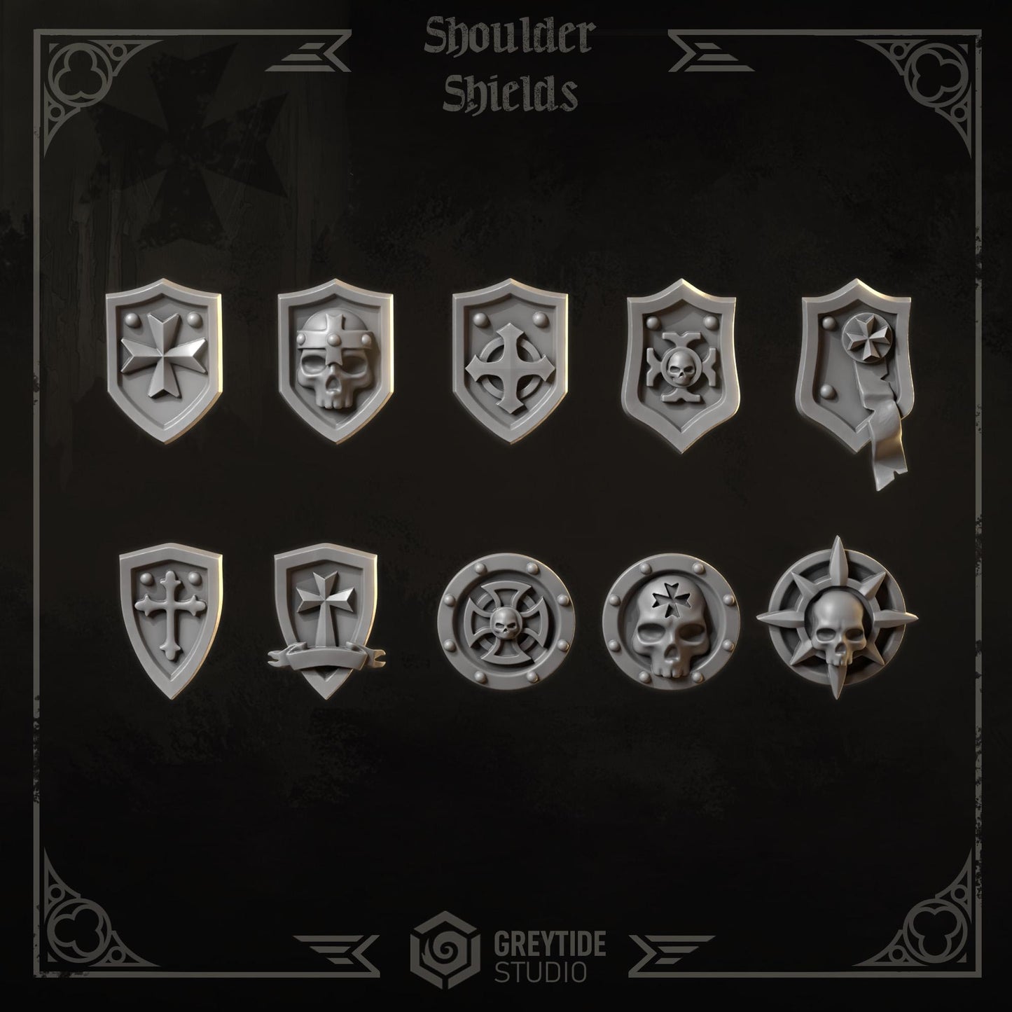 Grimdark Bit Set Eternal Crusaders Big Armor Full Set –  Bit Pack Set 110 Parts Proxy Miniatures for Tabletop Wargaming