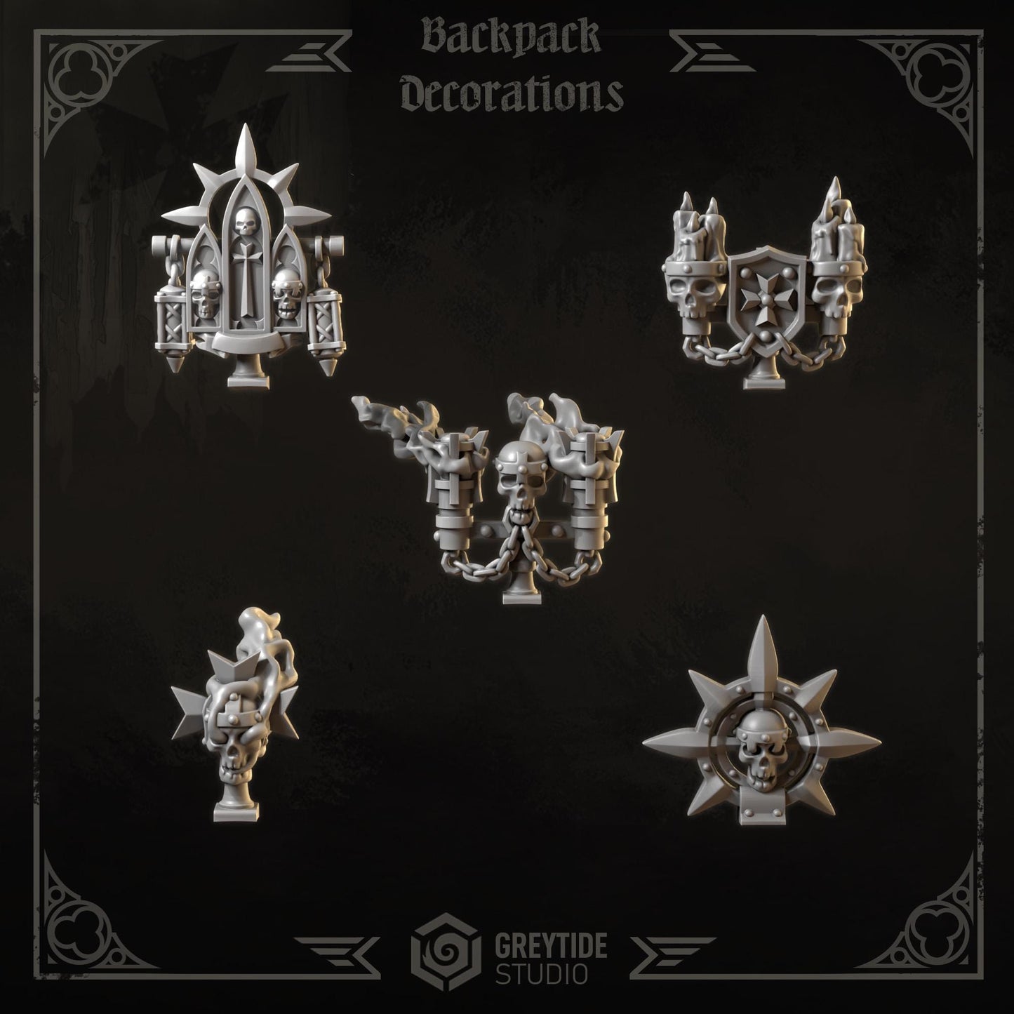 Grimdark Bit Set Eternal Crusaders Big Armor Full Set –  Bit Pack Set 110 Parts Proxy Miniatures for Tabletop Wargaming