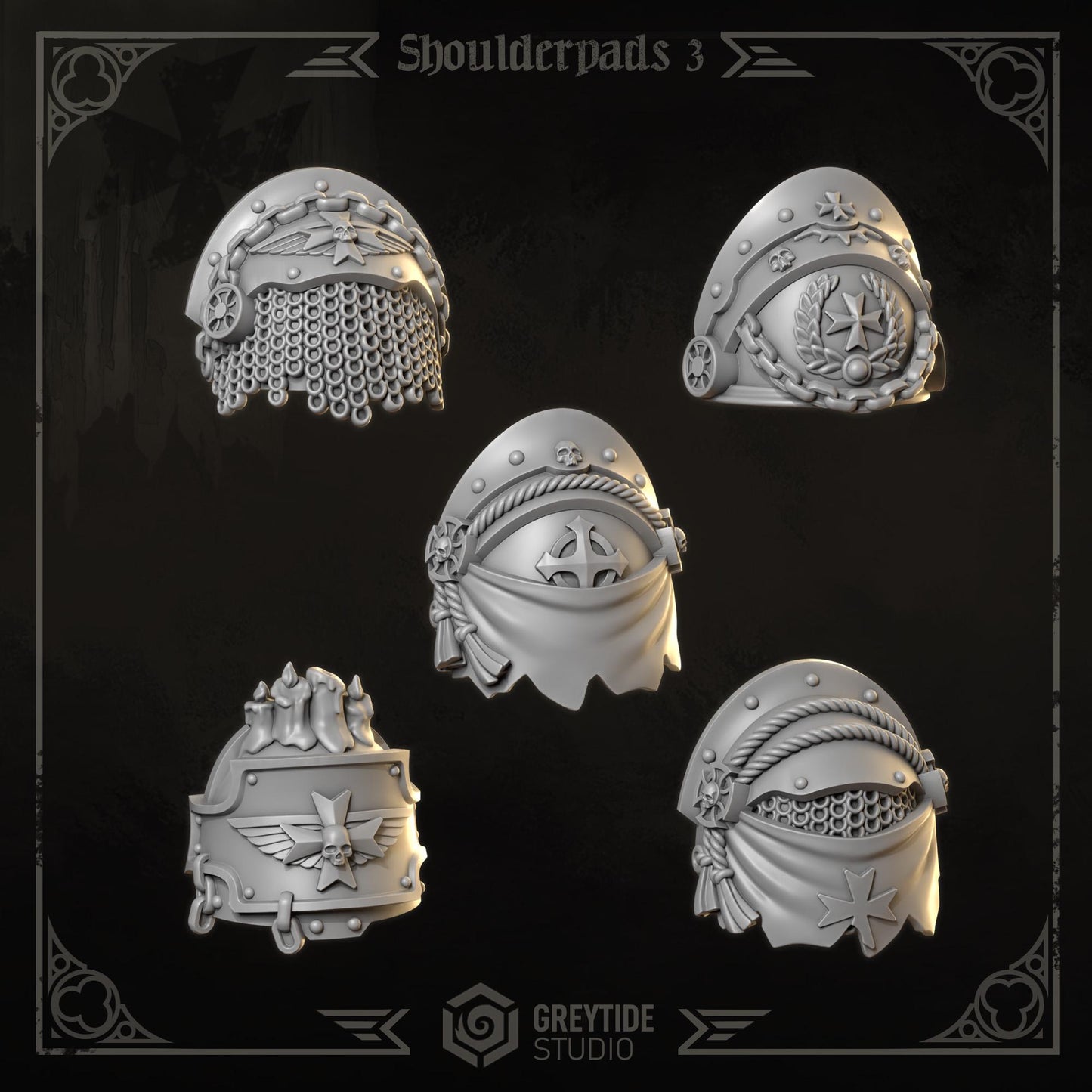 Grimdark Bit Set Eternal Crusaders Big Armor Full Set –  Bit Pack Set 110 Parts Proxy Miniatures for Tabletop Wargaming