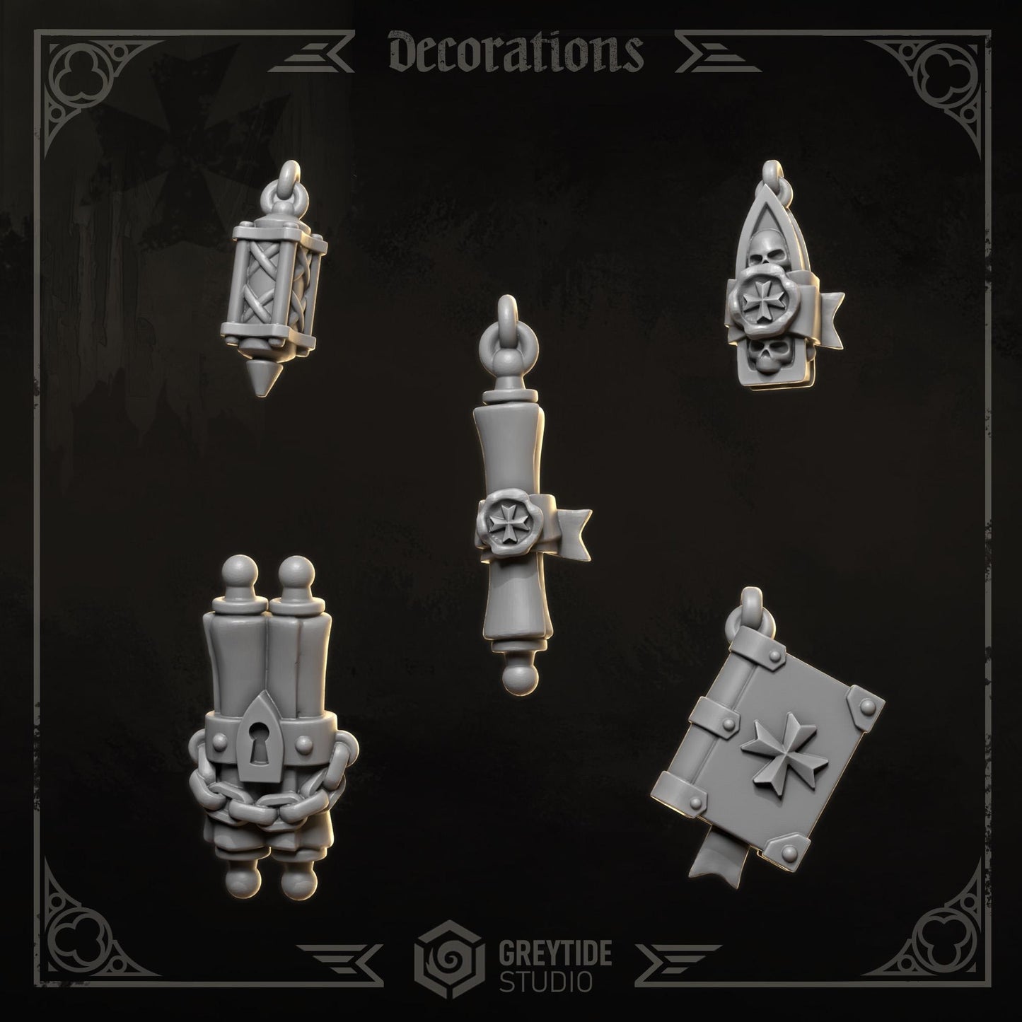 Grimdark Bit Set Eternal Crusaders Big Armor Full Set –  Bit Pack Set 110 Parts Proxy Miniatures for Tabletop Wargaming