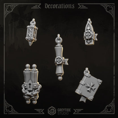 Grimdark Bit Set Eternal Crusaders Big Armor Full Set –  Bit Pack Set 110 Parts Proxy Miniatures for Tabletop Wargaming