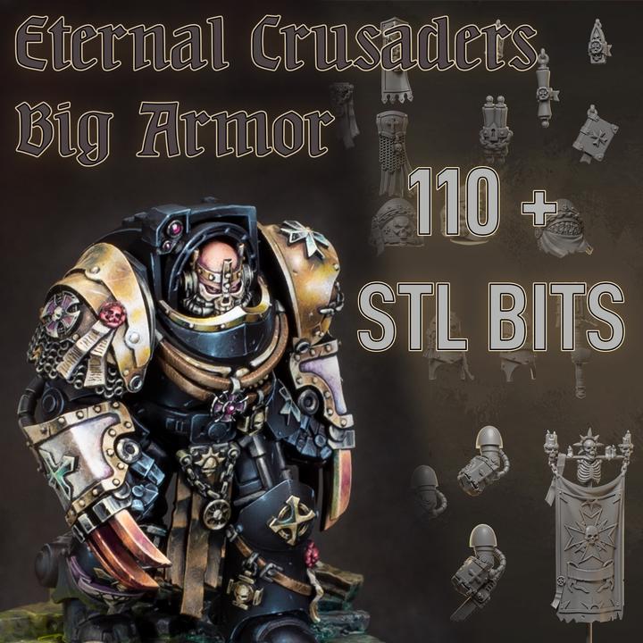 Grimdark Bit Set Eternal Crusaders Big Armor Full Set –  Bit Pack Set 110 Parts Proxy Miniatures for Tabletop Wargaming