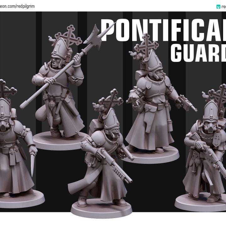 Grimdark Trench Warfare Proxy Miniature –Vatican Elite Pontifical Guard – Tabletop Figure