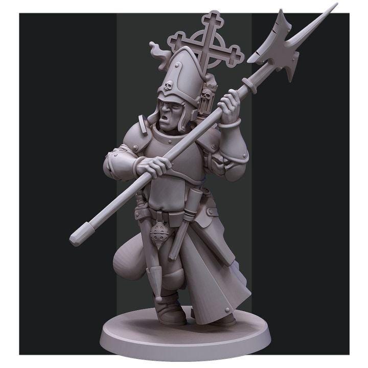Grimdark Trench Warfare Proxy Miniature –Vatican Elite Pontifical Guard – Tabletop Figure