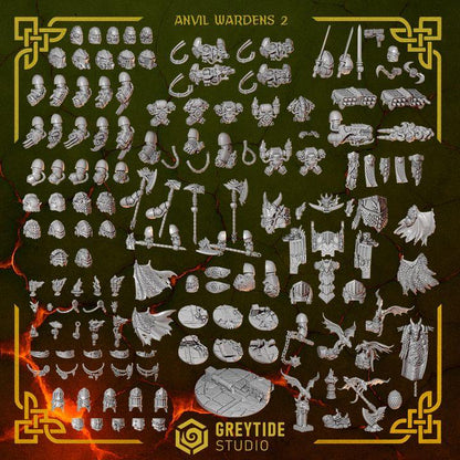 Grimdark Bit Set Anvil Wardens Full Big Armor Set –  Bit Pack Set 160 Parts Proxy Miniatures for Tabletop Wargaming