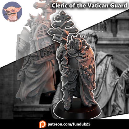 Grimdark Trench Warfare Proxy Miniature –Papal Vatican Cleric – Tabletop Figure