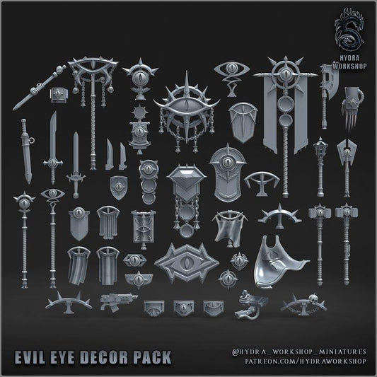 Grimdark Trench Warfare Bit Set Evil Eye –  Bit Pack Set 65 Parts Proxy Miniatures for Tabletop Wargaming