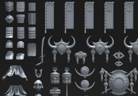 Grimdark Bit Set Mongol Nomand Pack –  Bit Pack Set 134 Parts Proxy Miniatures for Tabletop Wargaming