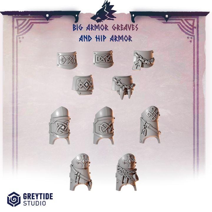 Grimdark Bit Set Primal Hounds Big Armor Full Set –  Bit Pack Set 110 Parts Proxy Miniatures for Tabletop Wargaming
