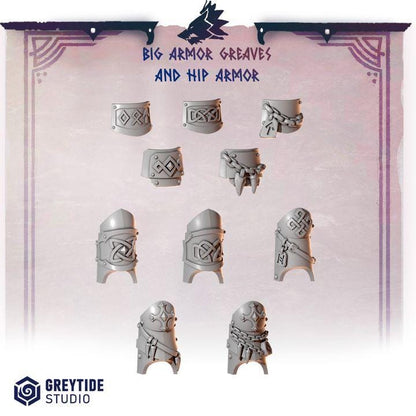 Grimdark Bit Set Primal Hounds Big Armor Full Set –  Bit Pack Set 110 Parts Proxy Miniatures for Tabletop Wargaming