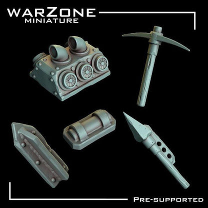 Grimdark Bit Set Orcs Kitbash –  Scraplands Kitbash Vol. 02 Set 20 Parts Proxy Miniatures for Tabletop Wargaming