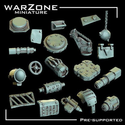 Grimdark Bit Set Orcs Kitbash –  Scraplands Kitbash Vol. 03 Set 20 Parts Proxy Miniatures for Tabletop Wargaming