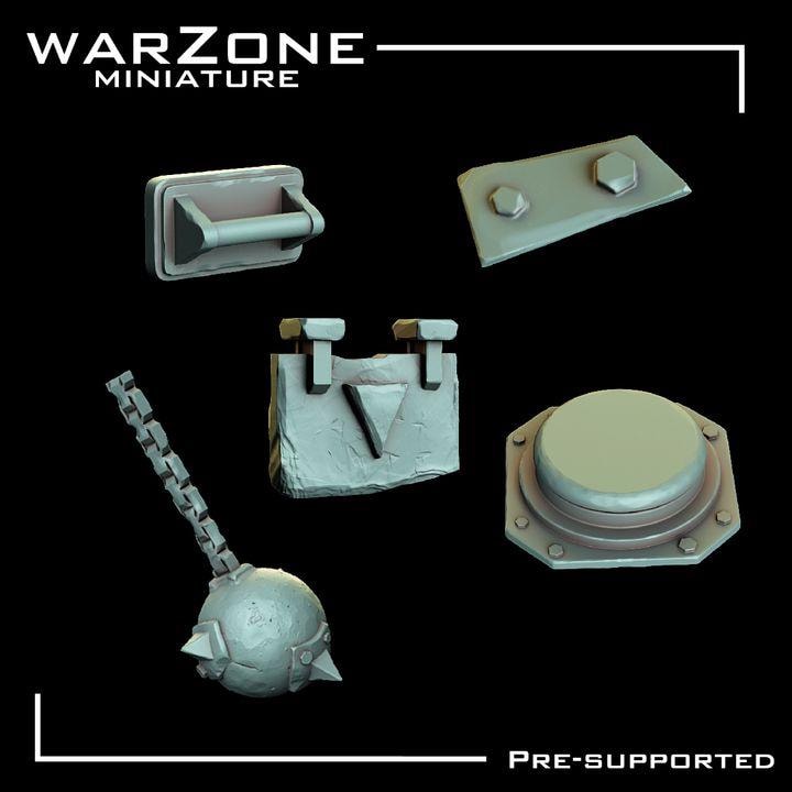 Grimdark Bit Set Orcs Kitbash –  Scraplands Kitbash Vol. 03 Set 20 Parts Proxy Miniatures for Tabletop Wargaming