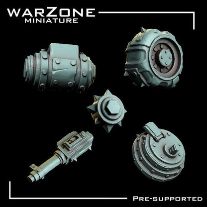 Grimdark Bit Set Orcs Kitbash –  Scraplands Kitbash Vol. 04 Set 20 Parts Proxy Miniatures for Tabletop Wargaming