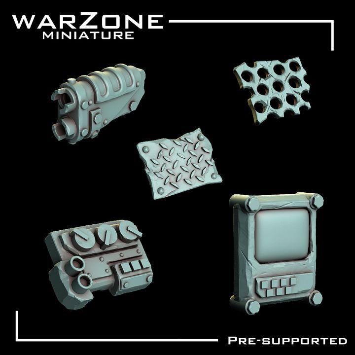 Grimdark Bit Set Orcs Kitbash –  Scraplands Kitbash Vol. 05 Set 20 Parts Proxy Miniatures for Tabletop Wargaming