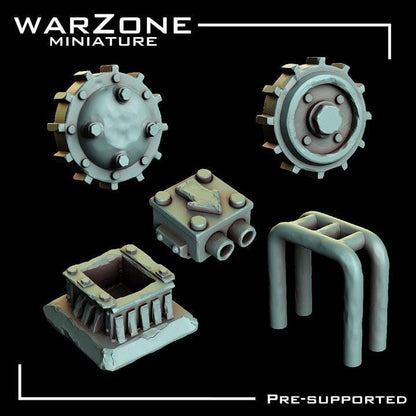 Grimdark Bit Set Orcs Kitbash –  Scraplands Kitbash Vol. 05 Set 20 Parts Proxy Miniatures for Tabletop Wargaming