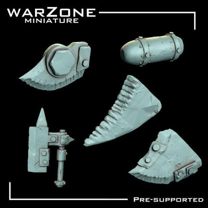 Grimdark Bit Set Orcs Kitbash –  Scraplands Kitbash Vol. 05 Set 20 Parts Proxy Miniatures for Tabletop Wargaming
