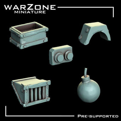 Grimdark Bit Set Orcs Kitbash –  Scraplands Kitbash Vol. 05 Set 20 Parts Proxy Miniatures for Tabletop Wargaming
