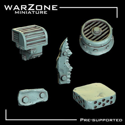 Grimdark Bit Set Orcs Kitbash –  Scraplands Kitbash Vol. 06 Set 20 Parts Proxy Miniatures for Tabletop Wargaming