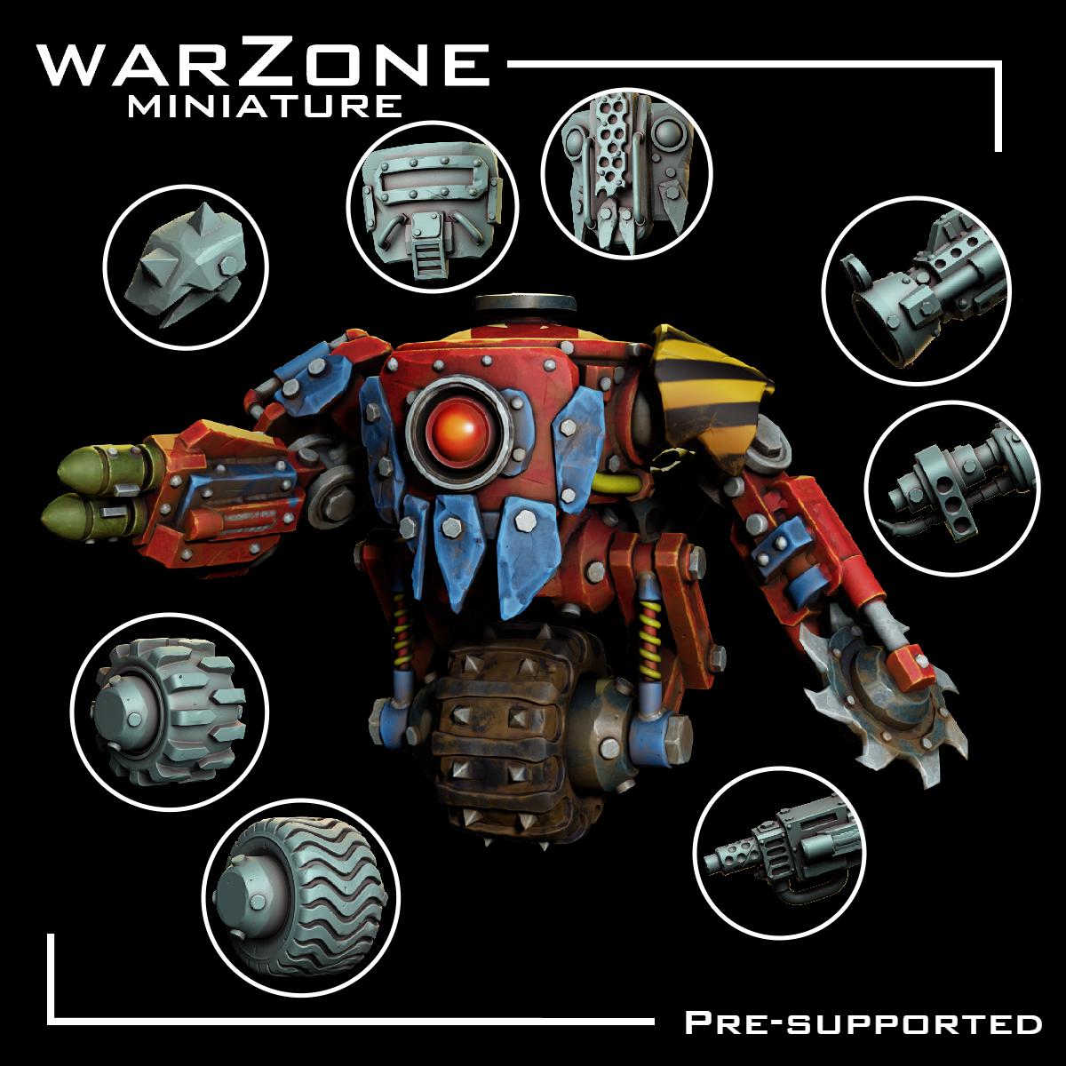 Grimdark Vehicle - Rustroller–  Scraplands Claptrap Proxy Miniatures for Tabletop Wargaming