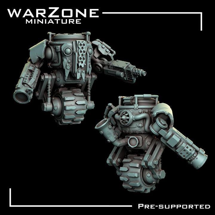 Grimdark Vehicle - Rustroller–  Scraplands Claptrap Proxy Miniatures for Tabletop Wargaming