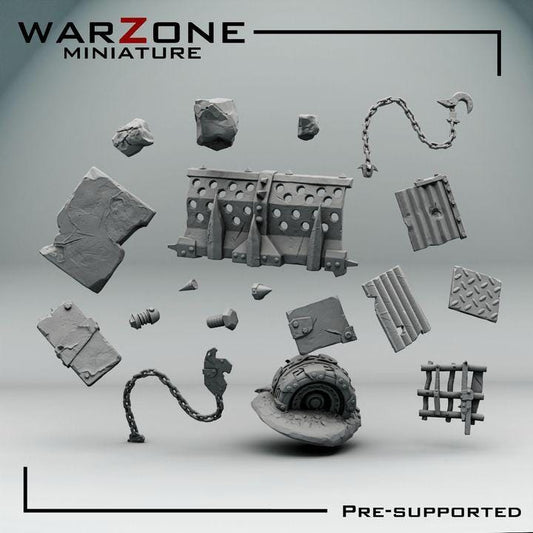 Grimdark Bit Set Orcs Kitbash Basing –  Kitbash Vol. 01 Set 18 Parts Proxy Miniatures for Tabletop Wargaming