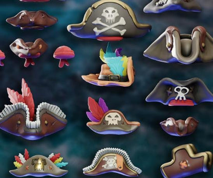 Grimdark Bit Set Orcs Kitbash – Pirate Hats - Accessories Set 35 Parts Proxy Miniatures for Tabletop Wargaming
