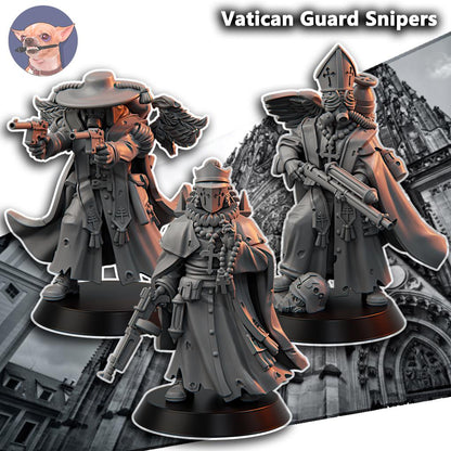 Grimdark Trench Proxy Miniature –Papal Vatican Sniper Soldier – Tabletop Figure