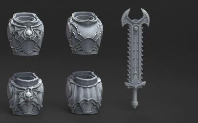 Grimdark Bit Set Terror Set –  Bit Pack Set 50 Parts Proxy Miniatures for Tabletop Wargaming