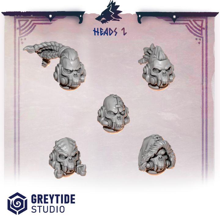 Grimdark Bit Set Primal Hounds HeadsSet –  Bit Pack Set 30 Parts Proxy Miniatures for Tabletop Wargaming